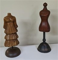 Pair of Decorative Dress Forms  (Taller is 18")