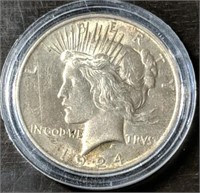 1924 Peace Dollar - Encased