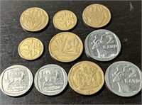 Lot of 10 South African Coins