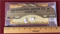 McGeorge Motor Co license plate topper