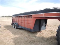 1982 Blair 6' x 20' GN Stock Trailer