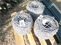 (3) New Rolls Red Brand Barb Wire