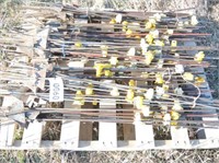 Pallet of Electric Fence Posts w/ Insulators