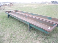 (2) Metal 24" x 16' Feed Bunks