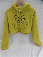 4 DR. SEUSS GRINCH HOODED CROP TOPS SIZE LARGE