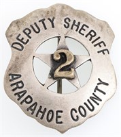 ARAPAHOE COUNTY, COLORADO DEPUTY SHERIFF BADGE NO.