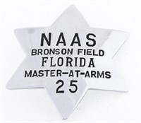 NAAS BRONSON FIELD FLORIDA MASTER-AT-ARMS BADGE NO