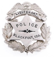 BLACKFOOT IDAHO POLICE LIEUTENANT BADGE