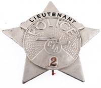 CHICAGO TRANSIT AUTHORITY POLICE LIEUTENANT BADGE