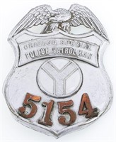 CHICAGO ILLINOIS SPECIAL POLICE PATROLMAN BADGE