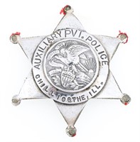 CHILLICOTHE ILLINOIS AUXILIARY PVT. POLICE BADGE