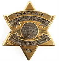 COOK CO. ILLINOIS CORRECTIONS BOARD CHAPLAIN BADGE