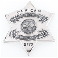 COOK CO. ILLINOIS CORRECTIONS BOARD OFFICER BADGE