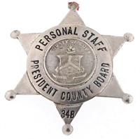 COOK CO. PERSONAL STAFF PRESIDENT CO. BOARD BADGE