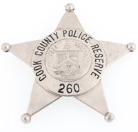 COOK COUNTY ILLINOIS POLICE RESERVE BADGE NO. 260