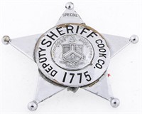 COOK COUNTY ILLINOIS DEPUTY SHERIFF BADGE NO. 1775