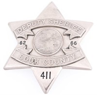 COOK CO. ILLINOIS DEPUTY SHERIFF BADGE NO. 411