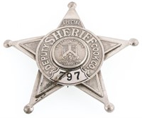 COOK COUNTY ILL. SPECIAL DEPUTY SHERIFF BADGE NO.