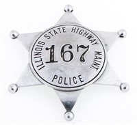 ILLINOIS STATE HIGHWAY MAINT. POLICE BADGE NO. 167