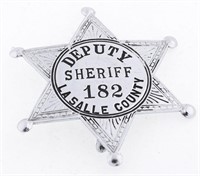 LASALLE COUNTY DEPUTY SHERIFF BADGE NO. 182