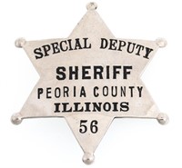 PEORIA CO. ILLINOIS SPECIAL DEPUTY SHERIFF BADGE N