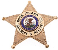 ROCK ISLAND CO. ILLINOIS SHERIFF'S POLICE BADGE