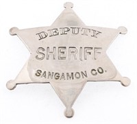SANGAMON COUNTY ILLINOIS DEPUTY SHERIFF BADGE