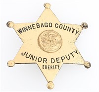 WINNEBAGO CO. ILLINOIS JUNIOR DEPUTY SHERIFF BADGE