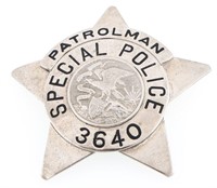 ILLINOIS PATROLMAN SPECIAL POLICE BADGE NO. 3640