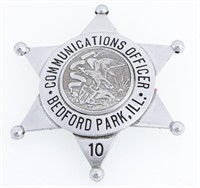 BEDFORD PARK ILL. COMMUNICATIONS OFFICER BADGE NO.