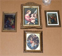 4 Vintage Religious Framed Prints 1 Lot