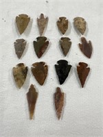 14 very nice arrowheads some agate and Jasper