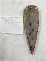 Beautiful agate spearpoint 5 inches long from the