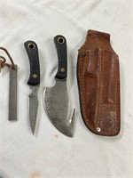Knives of Alaska - hunting knife set in leather