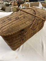 Antique very fancy native American basket with