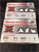 2 Boxes Winchester 20 gauge game loads number