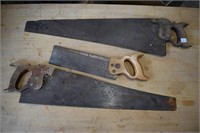 3 wood hand saws