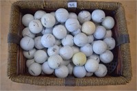 Box full of golf balls