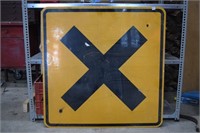 No crossing road sign