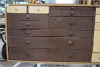 Solid wood toolbox & contents