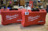 2 Milwaukee mini toolboxes