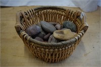 Basket full of rocks