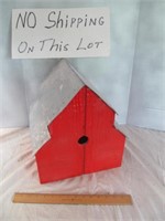 Big Red Barn Metal Bird House - NEW