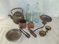 Vintage Metal Ware & Bottles - Collectibles