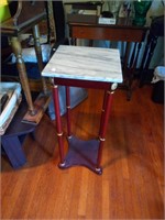 28" tall marble top plant stand