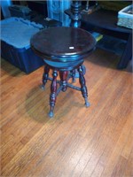 antique ball & claw piano stool