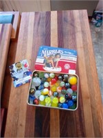 modern tin with marbles
