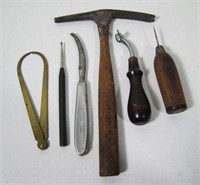 Lot 117   Group of Antique Leather Working Tools