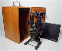 Lot 125  1940s Sargent Stereo Microscope with Case