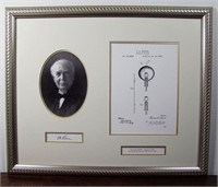 Lot 129  Copy of Edison’s 1st Light Bulb Patent.
